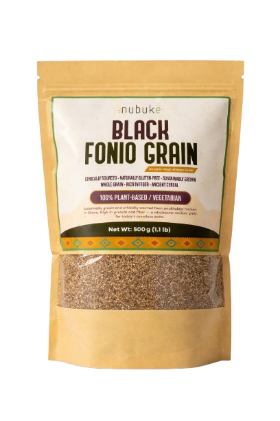 Black fonio grain Front